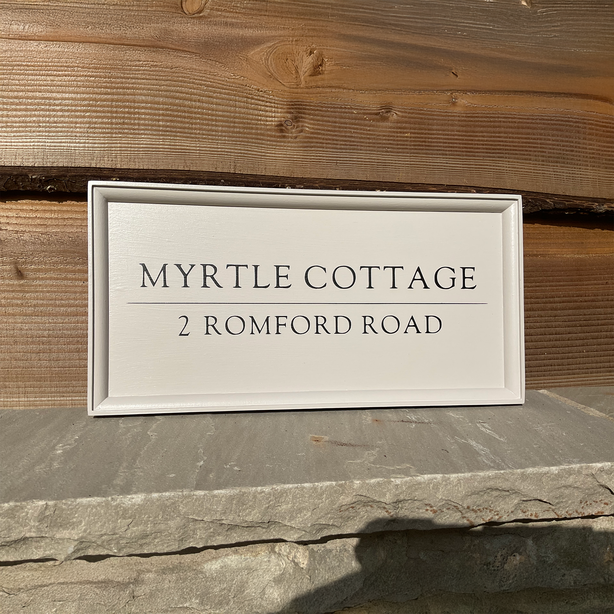 'Classic' Painted Framed House Sign with House Name / Street Name-House Sign-Rose & Wild-Rose & Wild