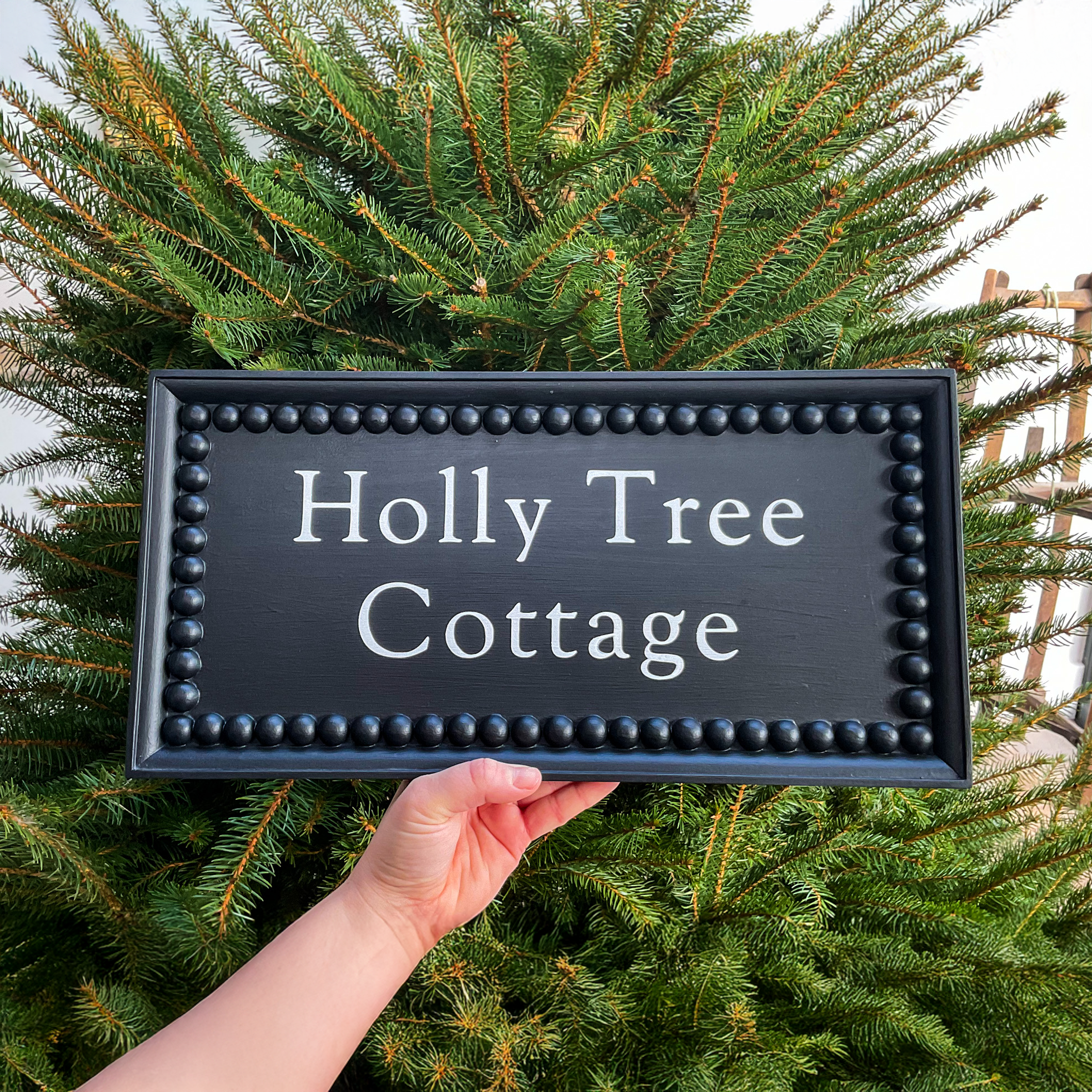 ‘Bobbin’ Painted Framed House Sign-House Sign-Rose & Wild-Rose & Wild