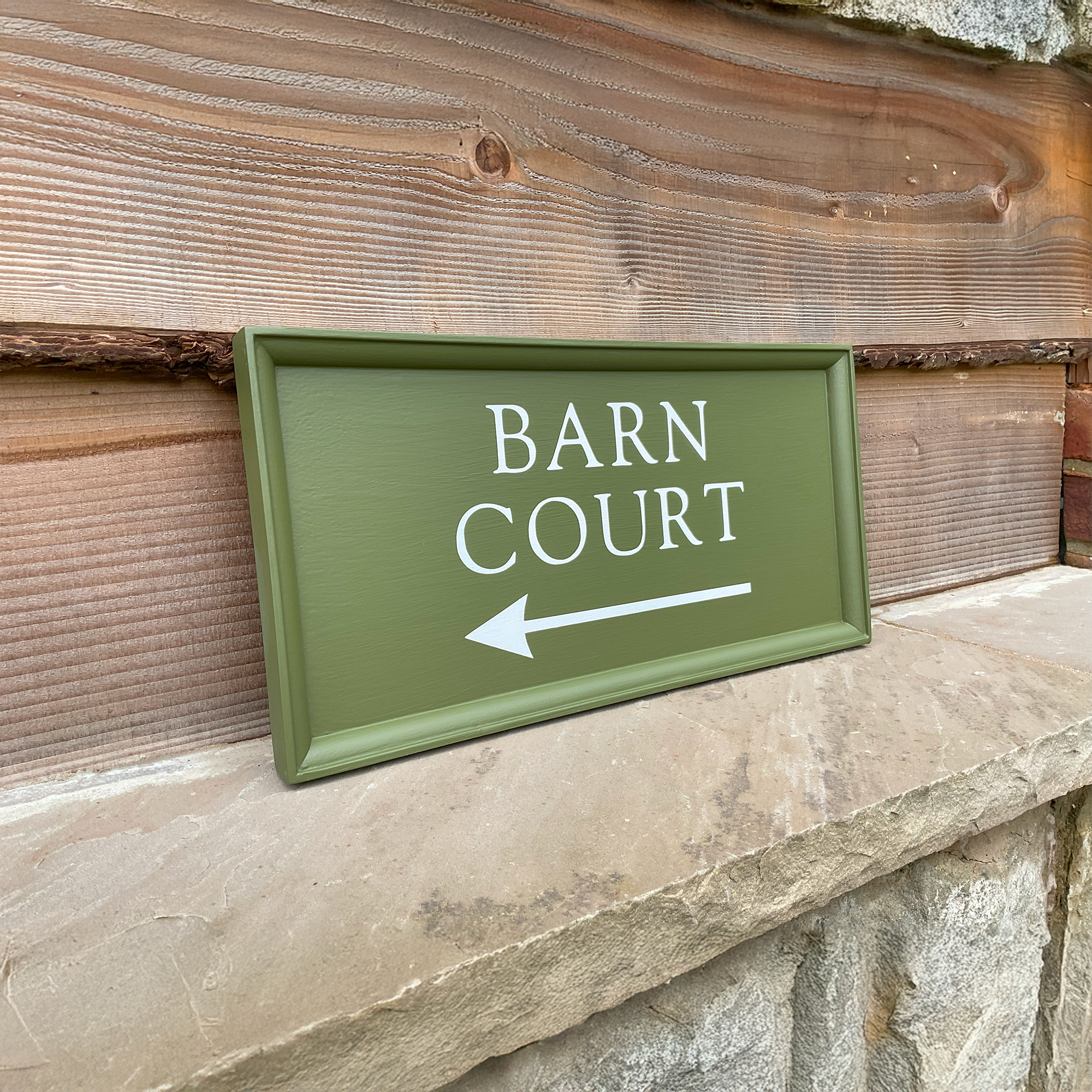 'Classic' Painted Framed House Sign with Arrow-House Sign-Rose & Wild-Rose & Wild