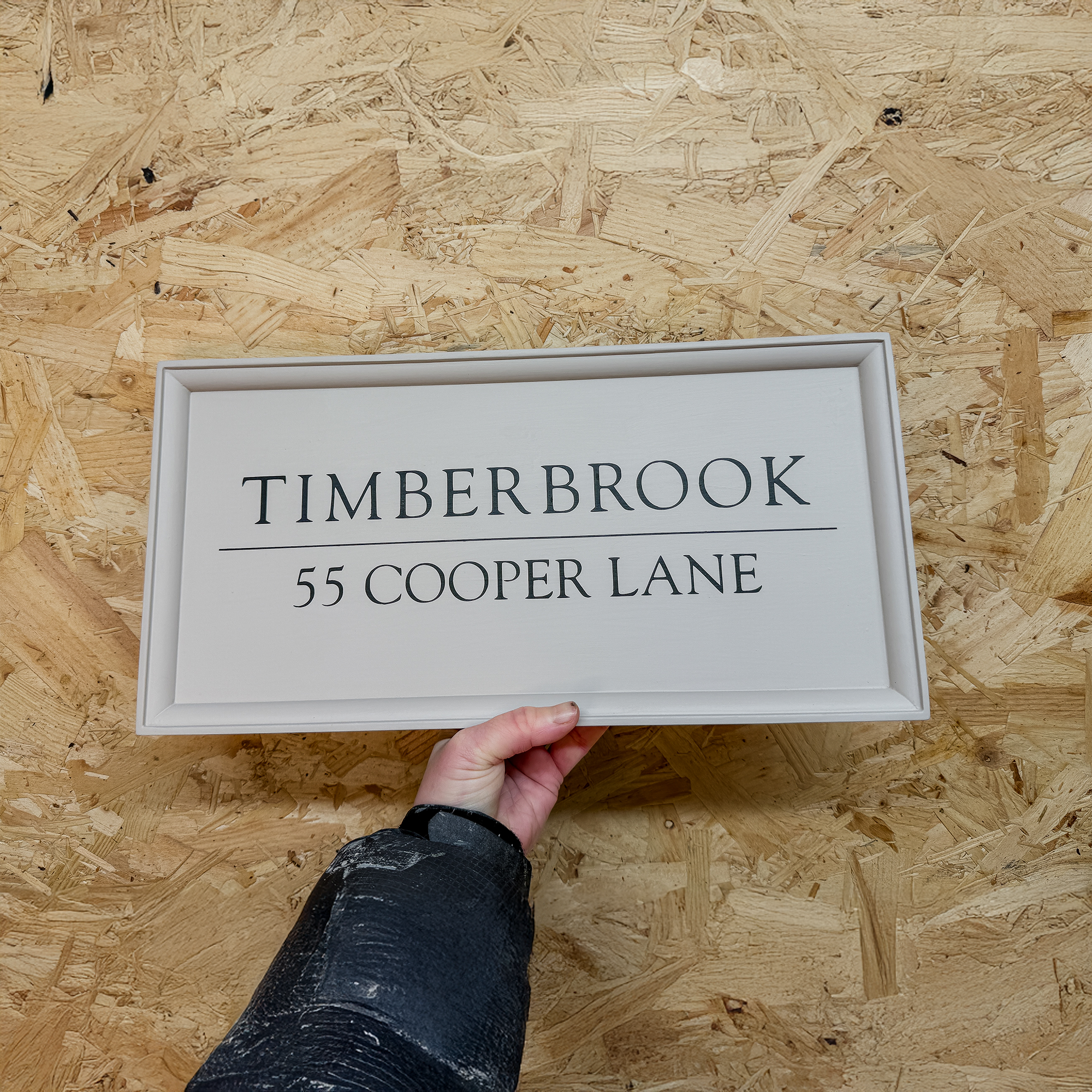 'Classic' Painted Framed House Sign with House Name / Street Name-House Sign-Rose & Wild-Rose & Wild