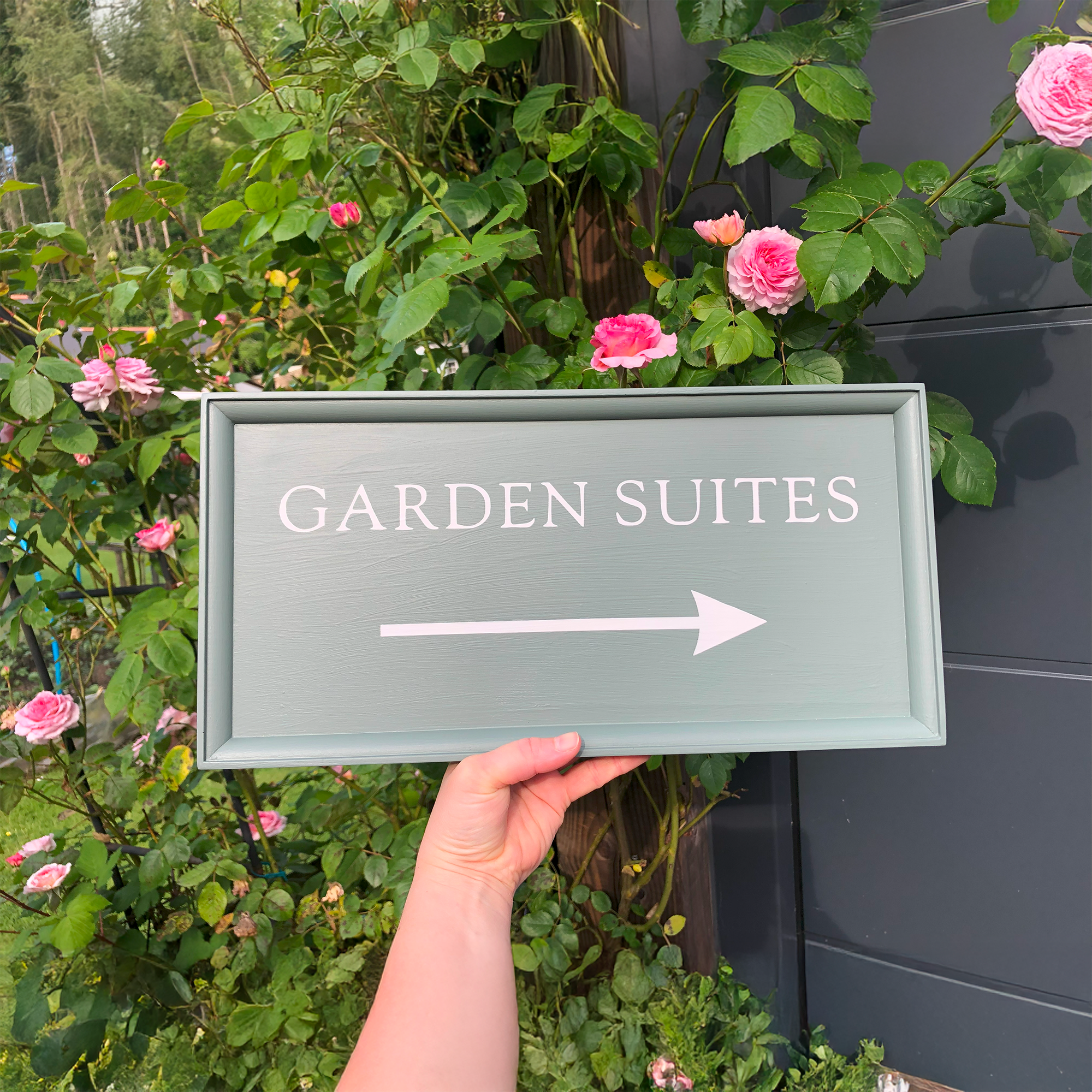 'Classic' Painted Framed House Sign with Arrow-House Sign-Rose & Wild-Rose & Wild