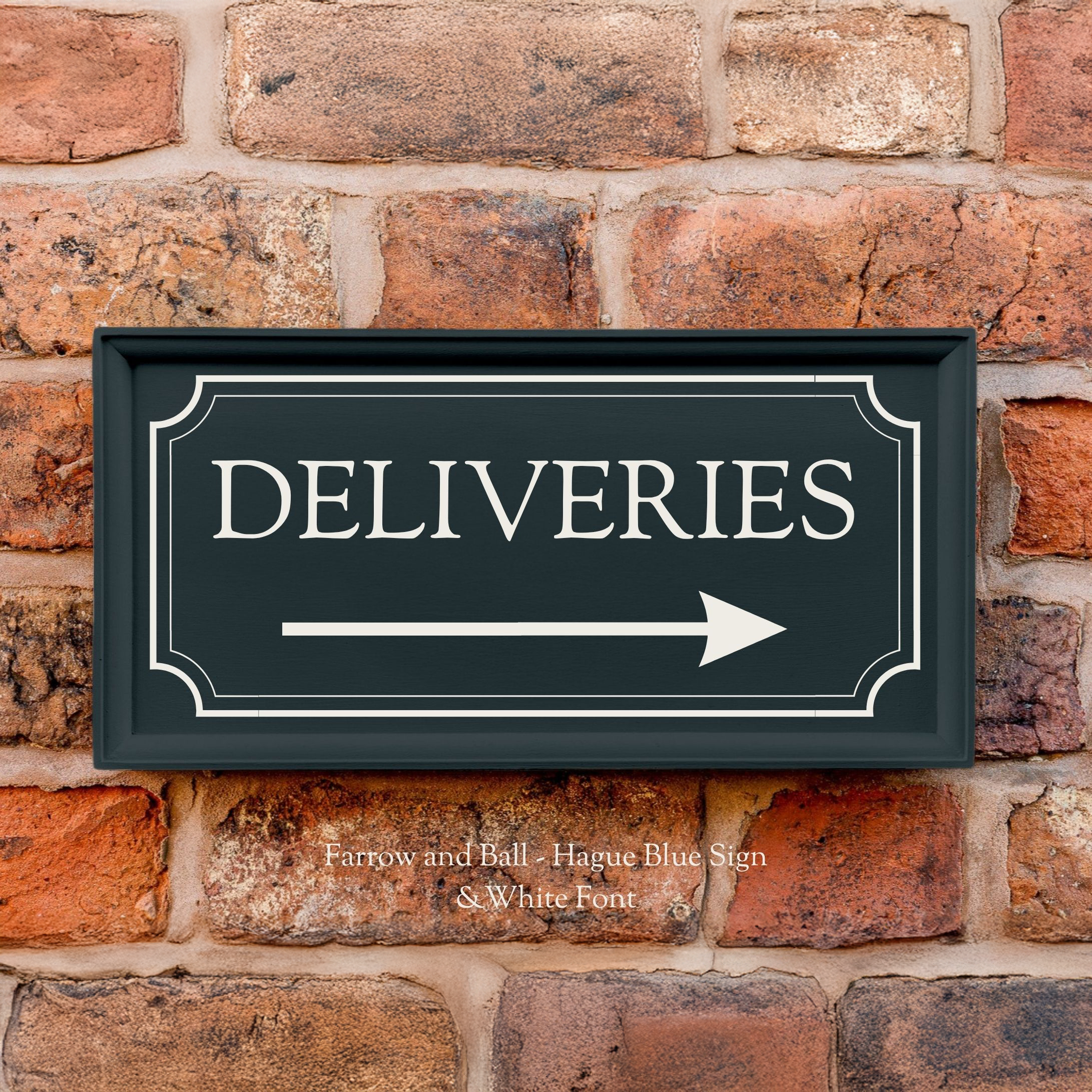 'Classic' Painted Framed House Sign with Painted Border-House Sign-Rose & Wild-Rose & Wild