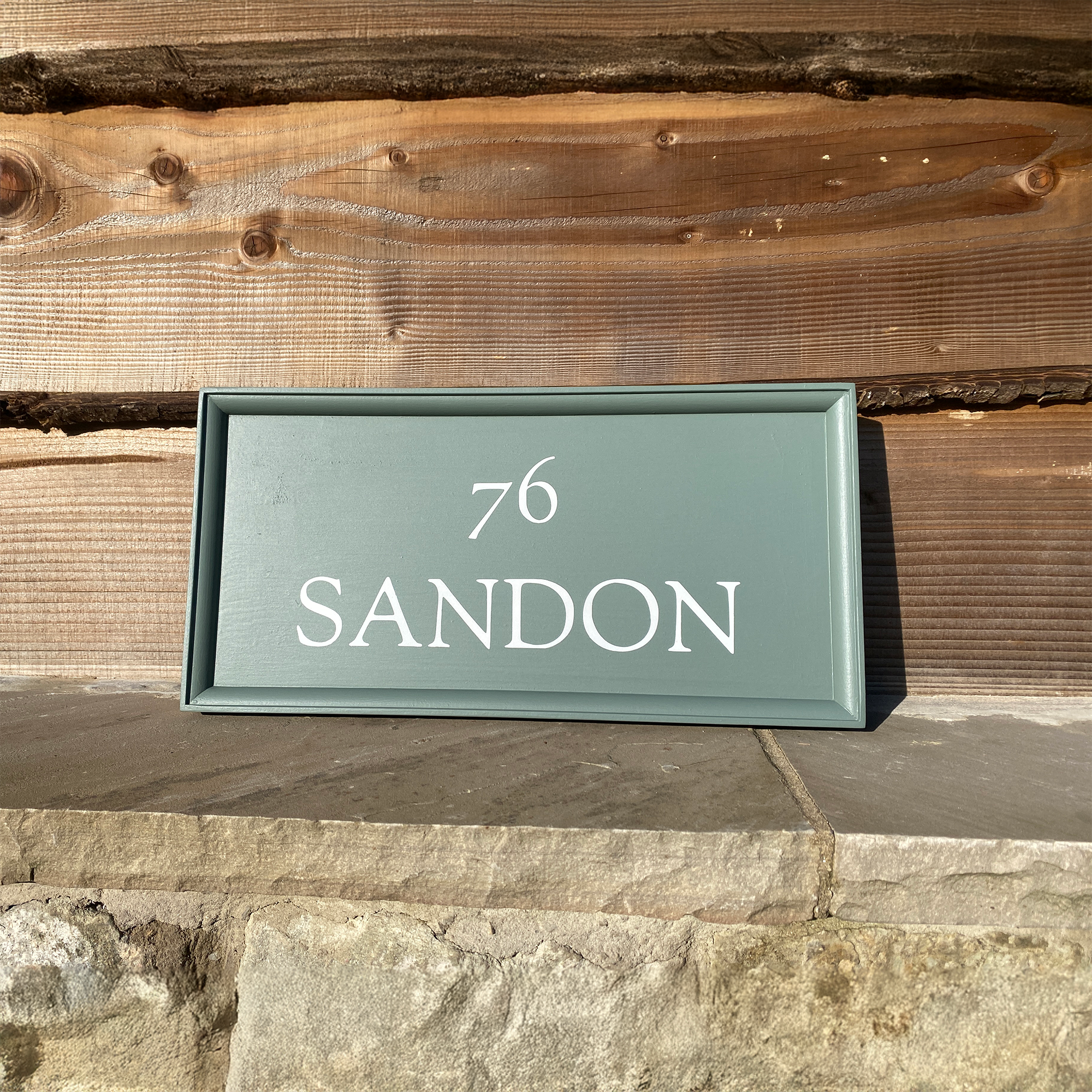 'Classic' Painted Framed House Sign with House Number-House Sign-Rose & Wild-Rose & Wild