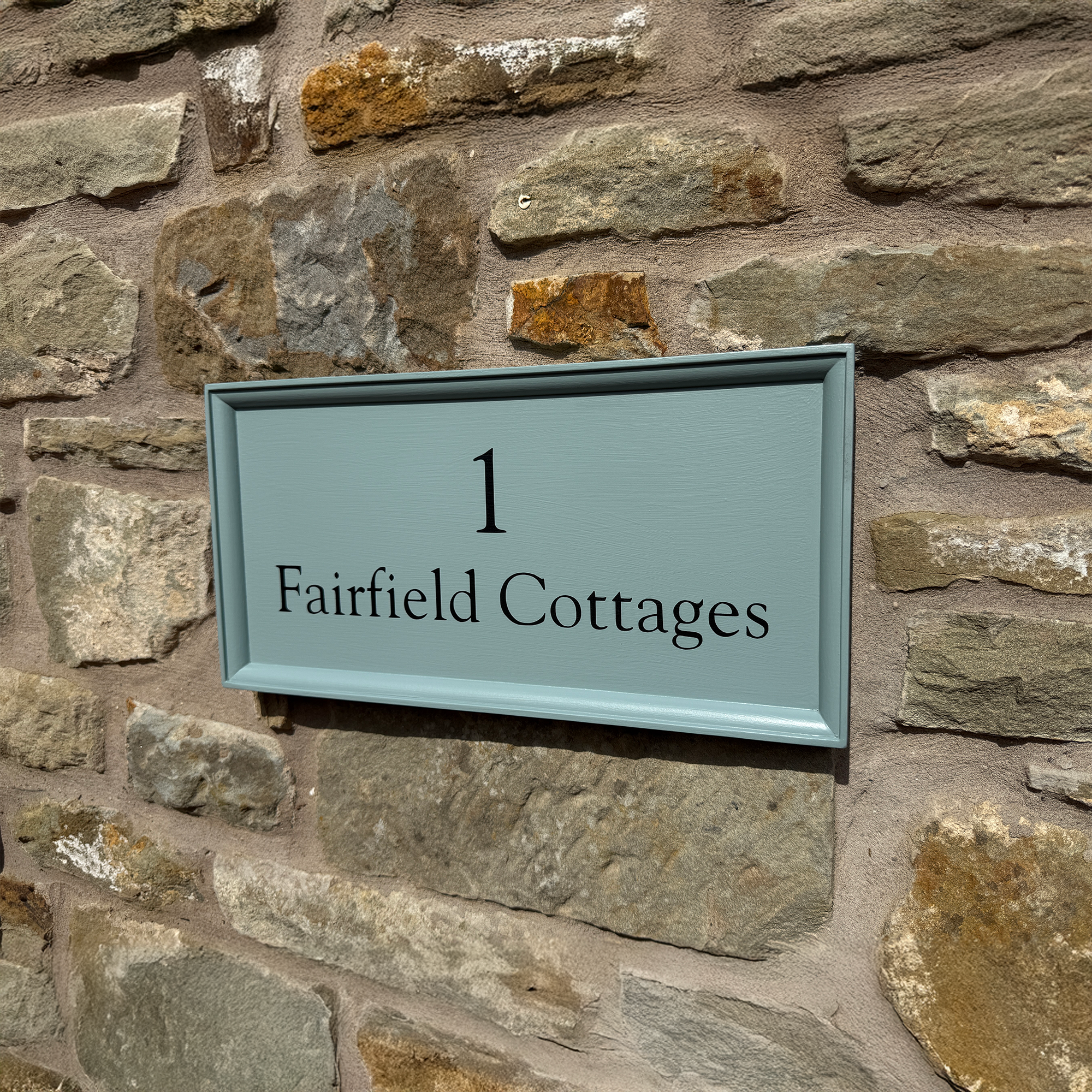 'Classic' Painted Framed House Sign with House Number-House Sign-Rose & Wild-Rose & Wild