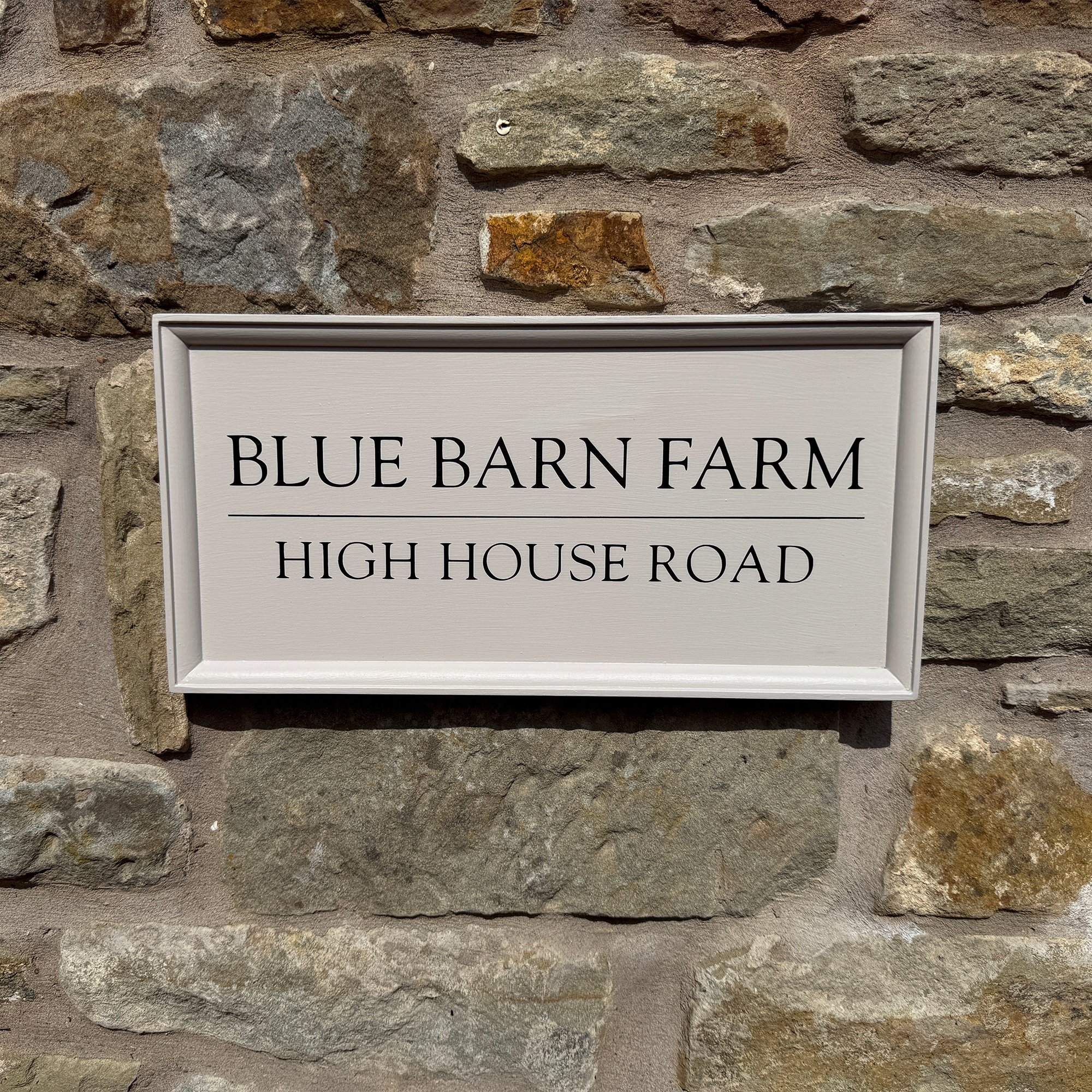 'Classic' Painted Framed House Sign with House Name / Street Name-House Sign-Rose & Wild-Rose & Wild