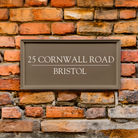 'Classic' Painted Framed House Sign with Number, Street & Town-House Sign-Rose & Wild-Rose & Wild